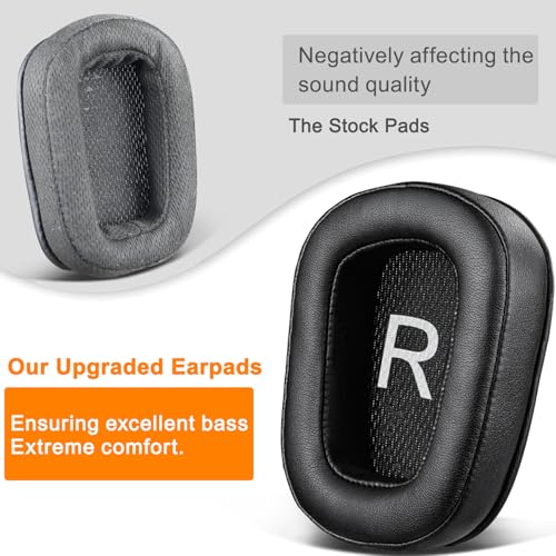 Image of SOULWIT Earpads for Logitech G935 /G933 /G930 /G432 /G35 - Black | for G35 /G930 /G933 /G935 /G633 /G635 /G533 /G430 /G431 /G432 /G433 /G332 /G230 /G231 /G233 Headphones
