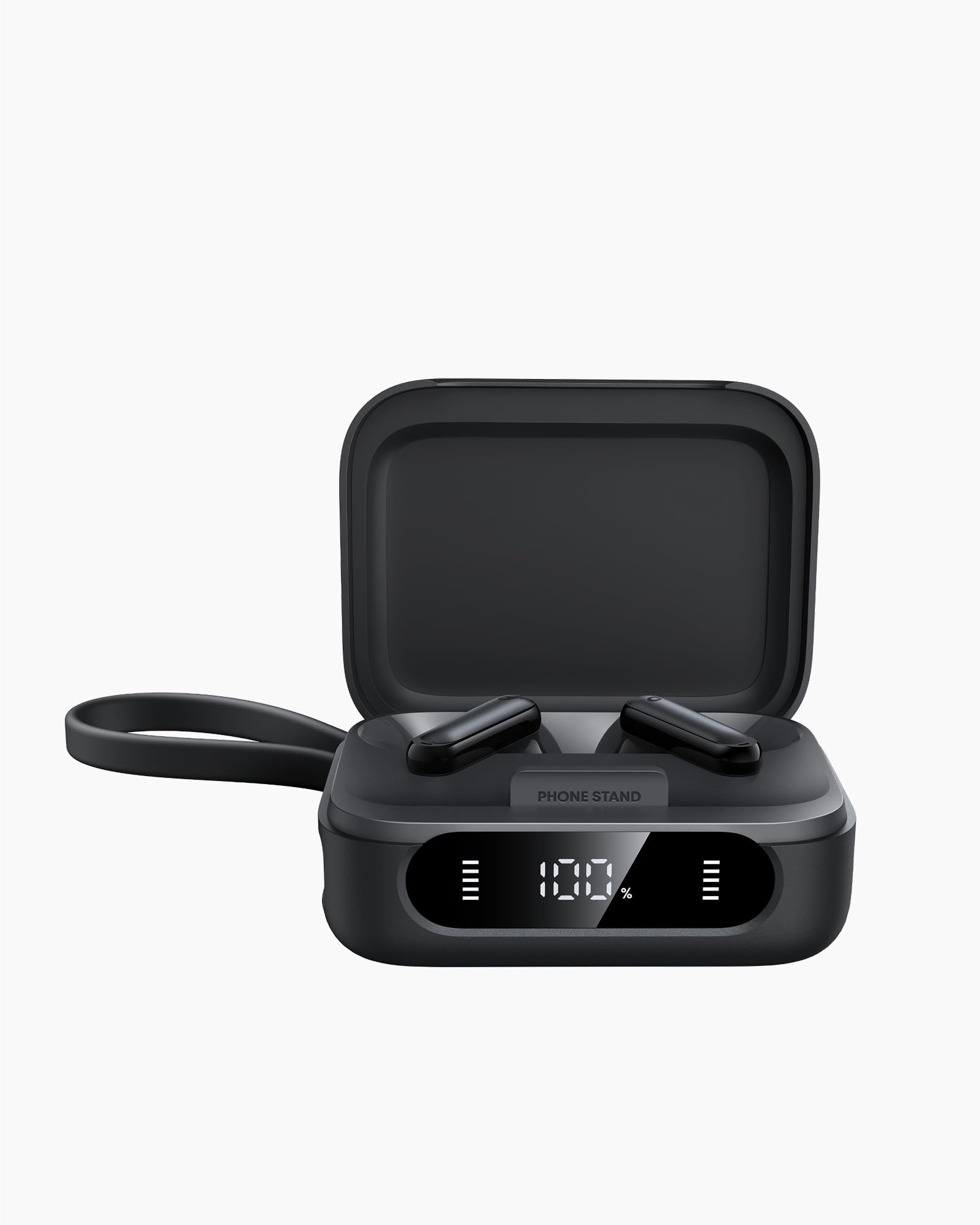 Soundcore Słuchawki douszne P41i by Anker z adaptacyjną redukcją szumów i wbudowanym kablem USB-C, 192-godzinny czas odtwarzania, wciągający dźwięk (Czarny. Bez adaptera Lightning)
