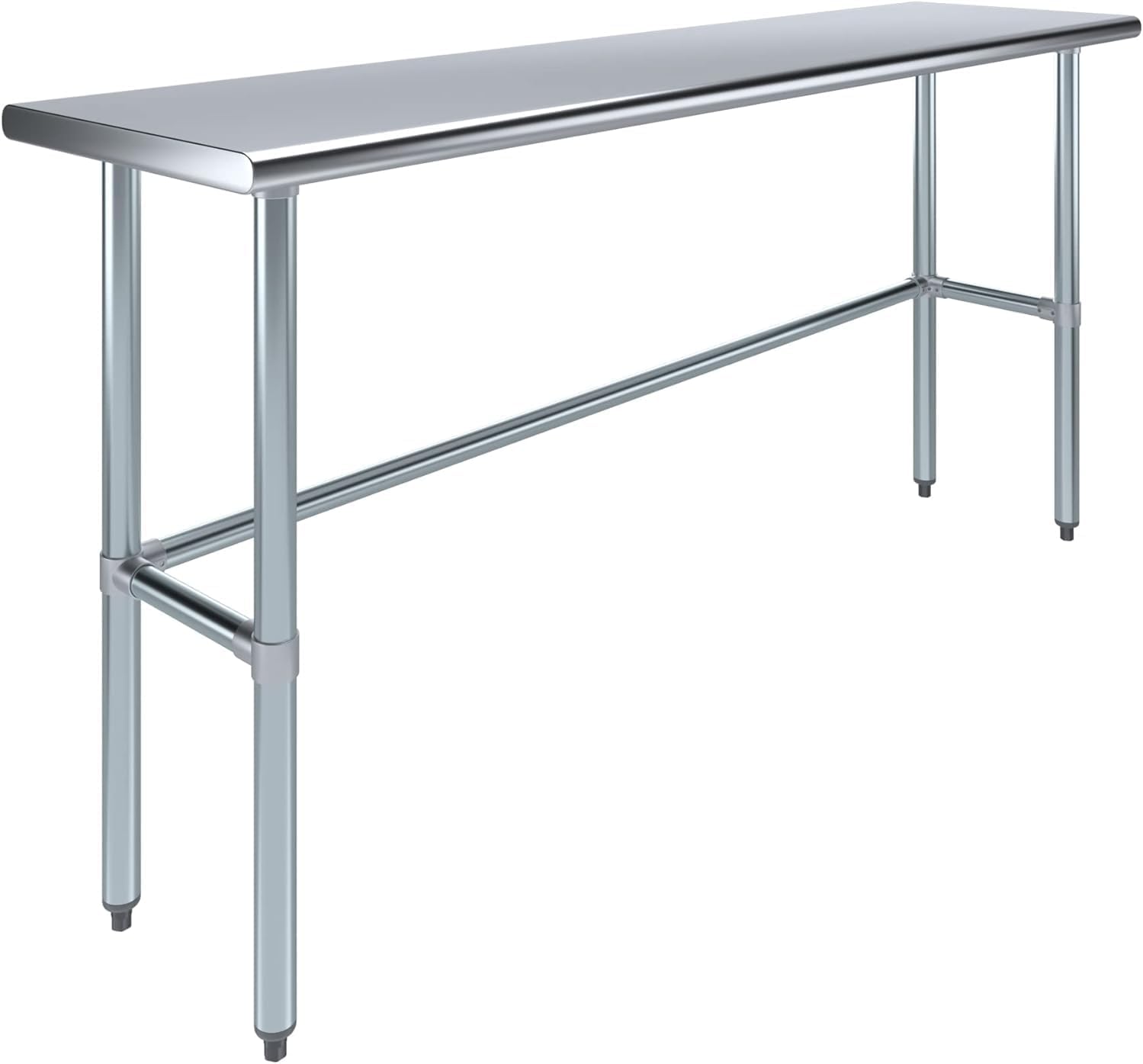 24" x 36" Open Base Stainless Steel Work Table – NSF Certified Compact Commercial Utility Table with Galvanized Legs for Kitchens, Labs & Food Trucks