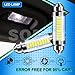 SOFOC 39MM LED Bulb White Super Bright 4044-9SMD Chip Energy Efficient 500LM 6-30V Non-Polarity Replacement for Car Interior Lights Dashboard Footwell Glove Box 2Pcs