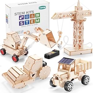STEM Kits for Kids Ages 8-10 10-12, Wood Building Crafts Kit for Boys 8-12, Model Car Kit, 3D Wooden Puzzles Woodworking Science Projects, Construction Engineering STEM Toys for 8 10 13 12 14 Year Old