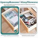 NEUSID 3 Pack pudełko do przechowywania A4, przenośne pudełko archiwalne A4 do przechowywania papieru, układane w stosy przezroczyste organizery na dokumenty, listy, albumy kolekcjonerskie, czasopisma