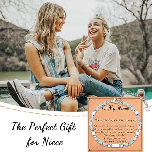 Tiny Beaded Bracelet Gifts for Bestie Friend Sister Daughter Granddauhgter Niece, Christmas Birthday Valentines Day Gifts for Teen Girls Women Her3