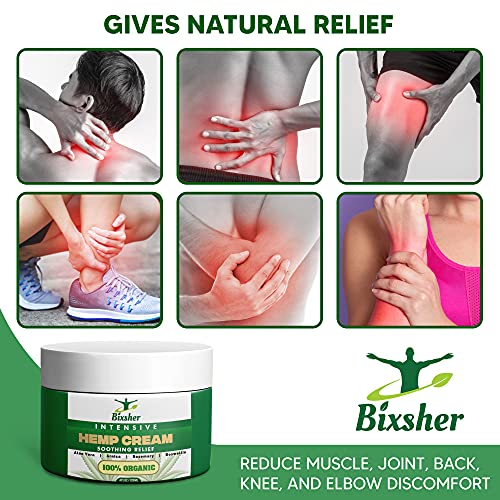 Hemp Cream | Muscle & Joints Soothing Relief Cream | Intensive Natural High Strength Formulation Hemp Extract | MSM, Arnica & Menthol | Discomfort in Feet, Knees, Back, Neck, Shoulders - Image 3