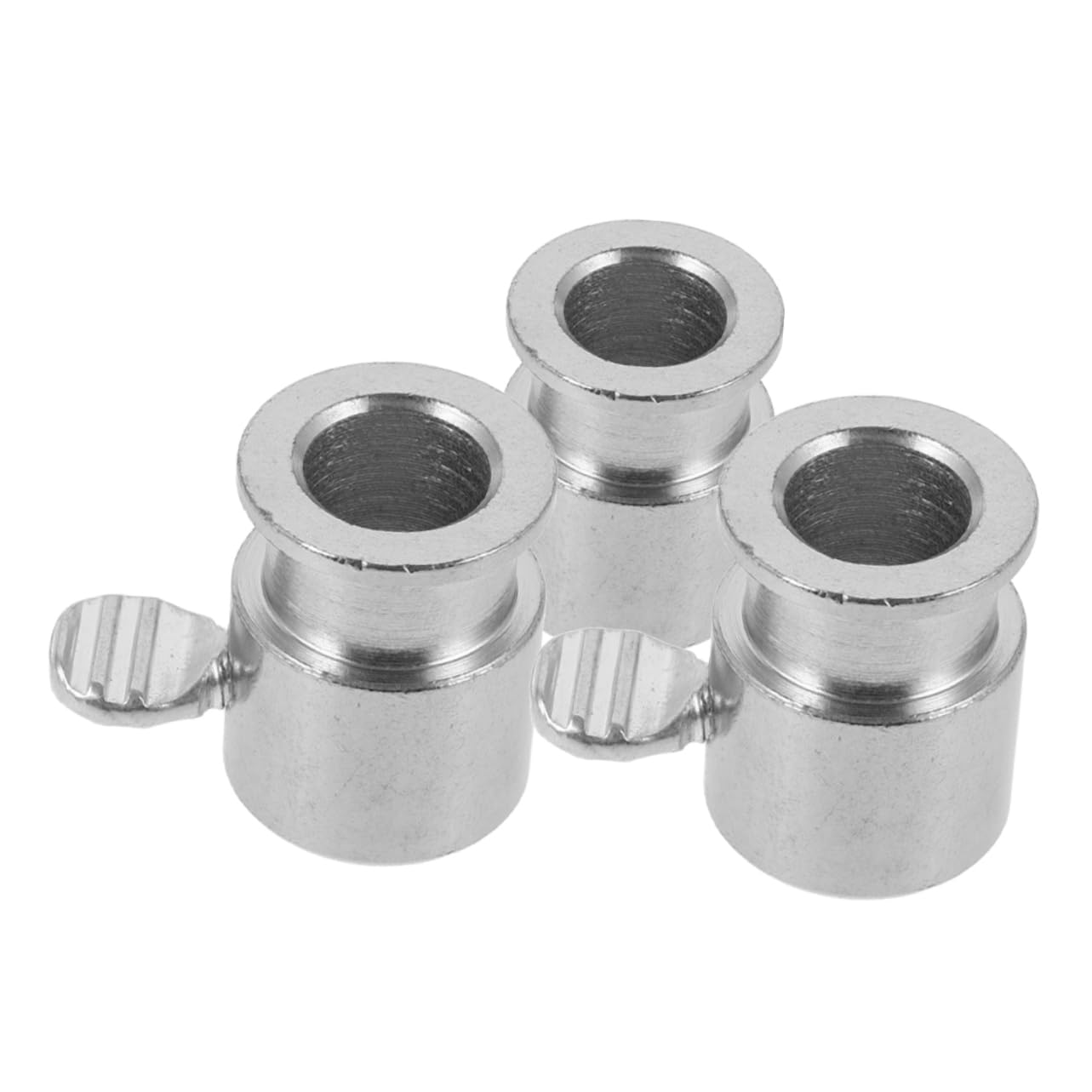 HEMOTON 3pcs Bbq Grill Accessories Rotisserie Fork Limiter Skewer Clamp Chrome Plated Iron for Rotisserie Roasting Forks
