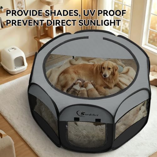 Image of Siedihit Playpen for Extra Large Dog Cat, Dogs Tent Crate Cage