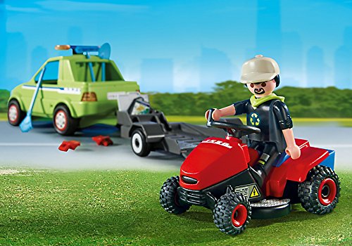 playmobil landscaper with lawn mower