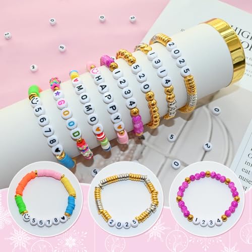 Image of Looconi 500pcs Number Beads 6 Plastic Beads 9 for Jewelry Making
