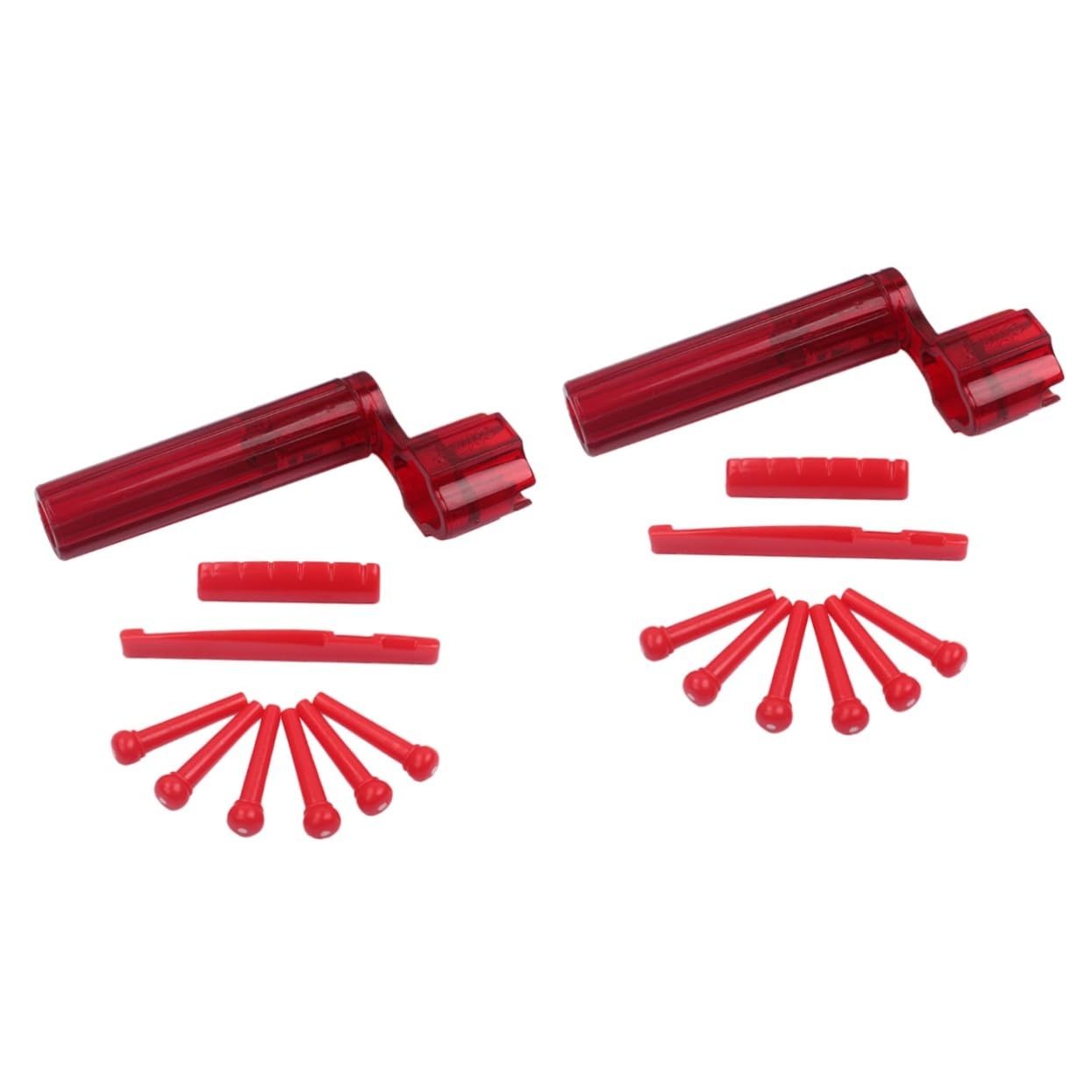 ibasenice 2pcs Guitar Nut Spring Winder Red Guitar Bridge Saddle Screws for and Nut Replacement
