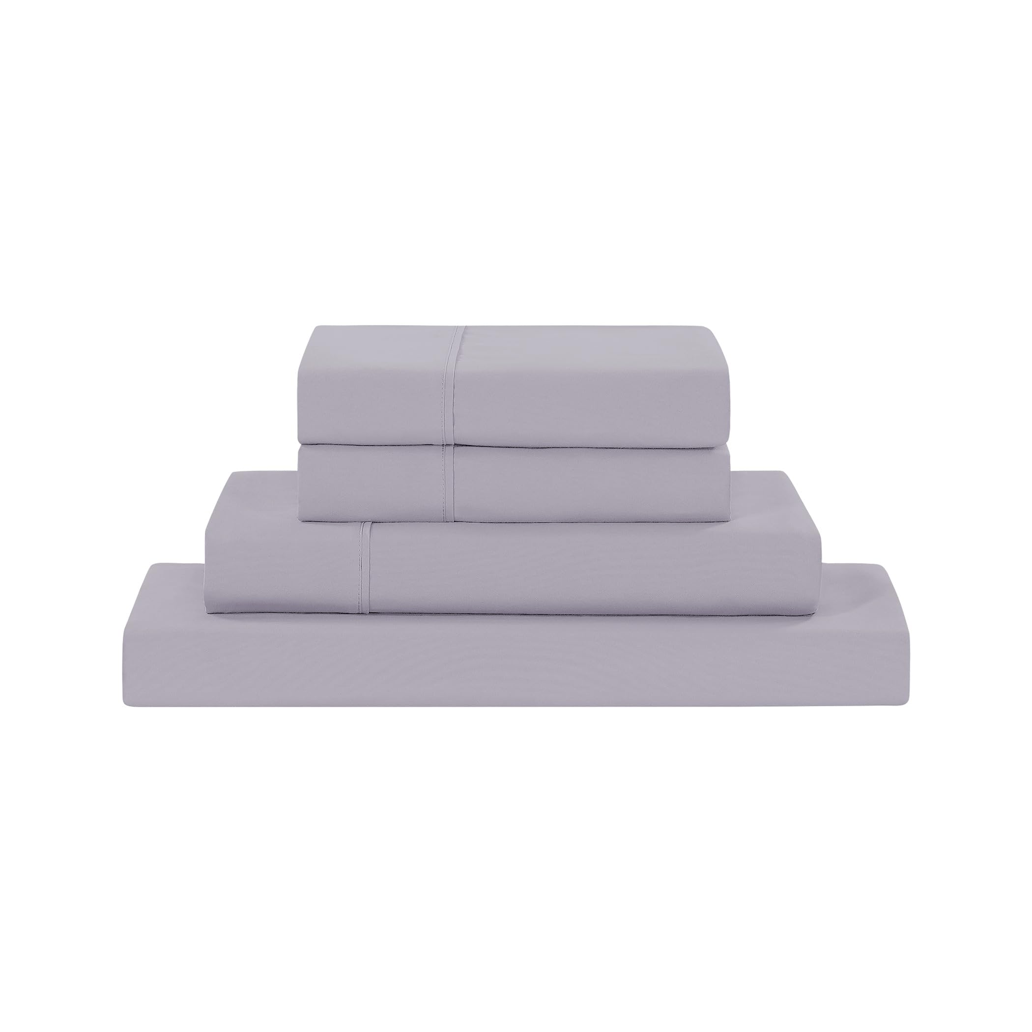 Modern Threads Soft Microfiber Solid Sheets - Luxurious Microfiber Bed Sheets - Includes Flat Sheet, Fitted Sheet with Deep Pockets, & Pillowcases Lilac Marble Full