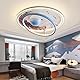 AHXIAOZN LED Deckenleuchte Kinderzimmer, Modern Design Mond Astronaut Deckenlampe Kinder, Deckenlampe Dimmbar mit Fernbedienung, Kinder Cartoon Deckenbeleuchtung für Jungen Mädchen Schlafzimmer