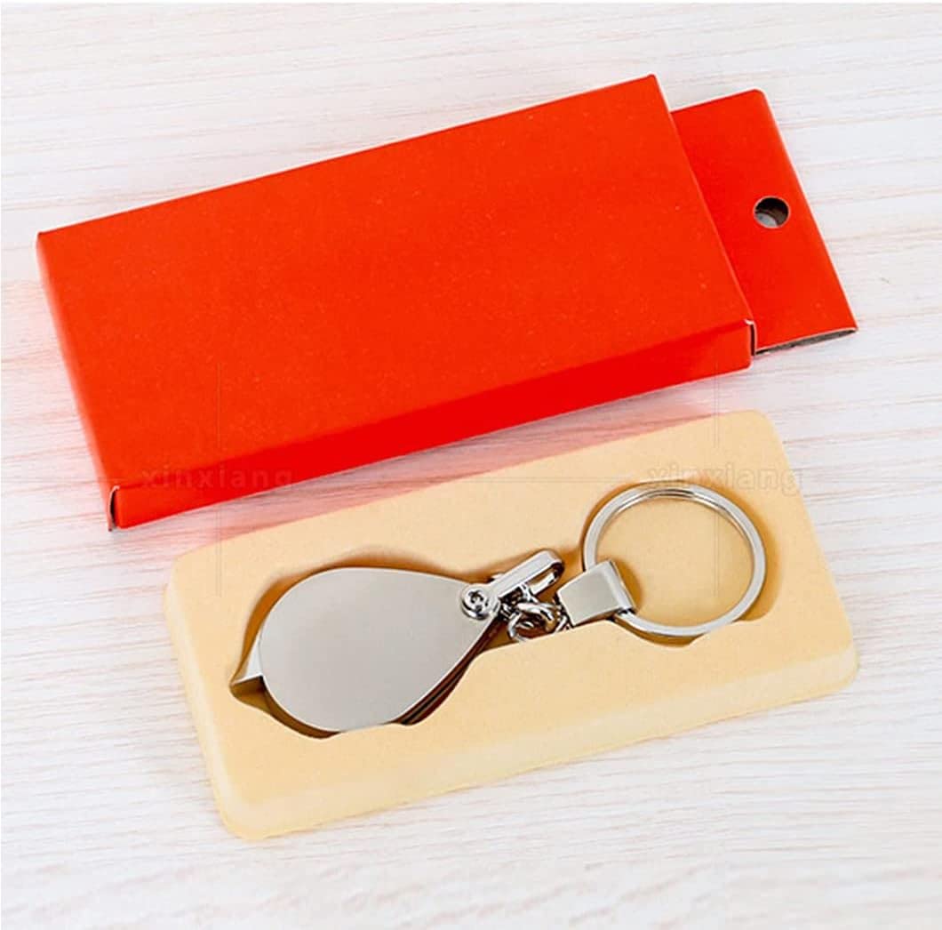 Lupa 2 szt. 15x W całości z metalu Mini lupa Składana kieszonkowa lupa z lupą z metalową obrotową osłoną ochronną do biżuterii, czytania, hobby, nauki, okularów Bo A (kolor: Sil Beauty Comes