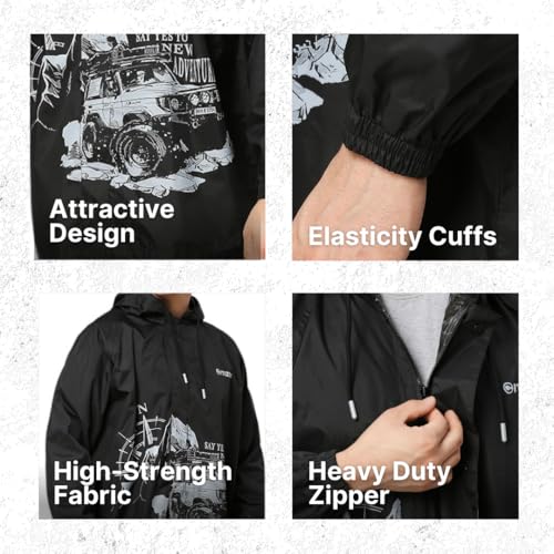 Image of Citizen Explorer Raincoat for Men with Waterproof Pant, Adjustable Inbuilt Hood & Carry Bag | Poly Rubberized PVC Coated Fabric | Durable & Lightweight Rainsuit