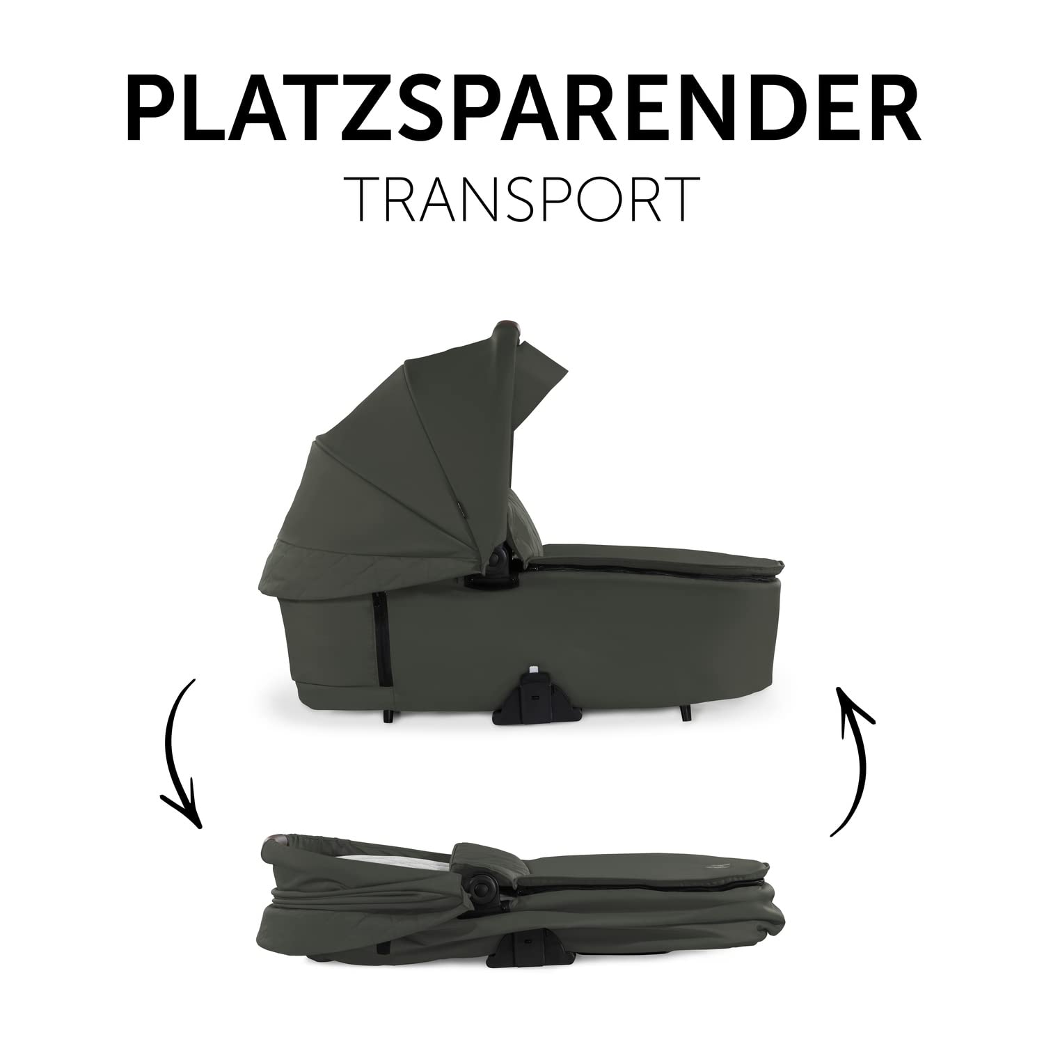 Hauck Babywanne UPF 50+ XXL Panoramafenster Walk N Care Kinderwagen Neugeborene 9 kg Dark Olive