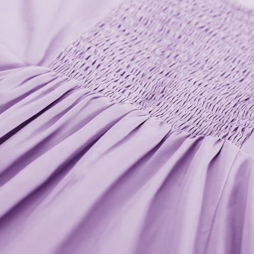Image of Belle Poque Sun Dresses for Women Spring Summer Floral Midi Flowy Spaghetti Ruffle Wedding Guest Tea Party Dress