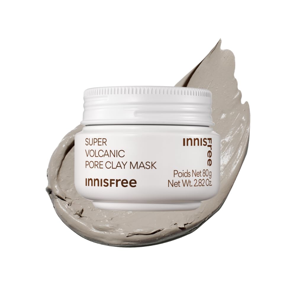 INNISFREE Super Volcanic Pore Clay Mask, Deep Cleansing Korean Face Mask for Oily Skin & Pores, for pore cleaning, volcanic clusters, AHA, 80ml