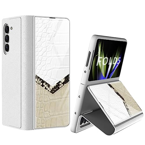 Coque Galaxy Z Fold 5 5G étui ultra mince anti rayure en verre 9H stries cutanées 1