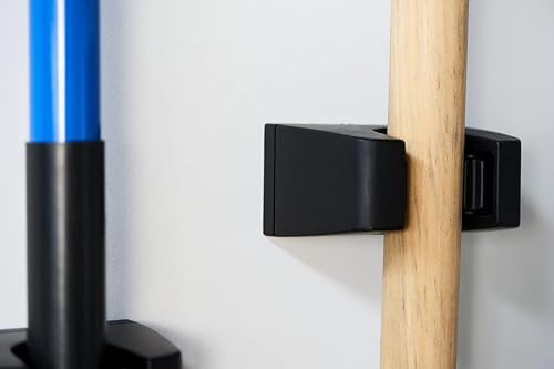 Miniatura 2 de Duck Brand EasyMounts Organizador de herramientas montado en la pared, soporte para trapeador y escoba para almacenamiento de garaje, sistema de