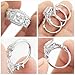 3CT Moissanite Wedding Ring Set for Women D Color VVS1 Princess Cut Halo Bridal Set Wedding Bands S925 Sterling Silver with 18K White Gold Plated Engagement Anniversary Rings for Her Size 4.5-9.5 (A-Princess, 6.5)