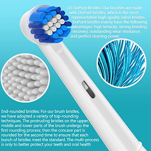 Image of KHBD 16 Pack Replacement Heads for Oral B Braun- Includes 4 Sensitive Brush, 4 Precision Brush, 4 Deep Cleaning, 4 Floss Cleaning Toothbrush Heads