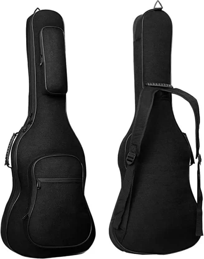 Glow Wings Heavy Heavy Padded Acoustic Guitar Bag Guitar Bag (Black) Amazon.in Musical
