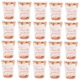 Anneome 20 Piezas Vasos Decorativos para Fiesta de Otoño y Acción de Gracias Resistentes y Desechables Unidades para Bebidas y Helados