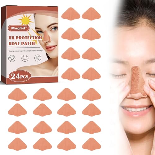Parche Nariz Protección, Pegatinas Protección Solar Nariz UV, Parches Nariz Protección Solar Deportes para Hombres y Mujeres, Adhesivos Protección Nariz Solar, Protectores De Nariz, 24PCS