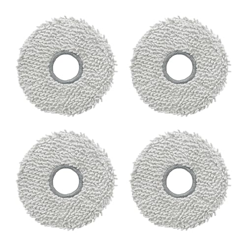Spare Mop Replacement for Dreame L10 L20 L30 L40 X30 X40 X50 Ultra/ L10S Pro/ L10S Ultra/ L10S Pro Ultra/ L10 Prime, for Roborock Qrevo Serie/Saros 10R/ Saros Z70, for Mova E30 P50 Ultra (4Pack)