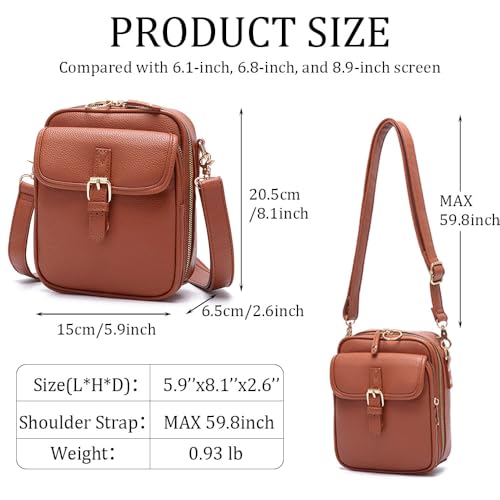 Crossbody Leather Bag For Women Anti-theft Messenger Bags Large Pocket with 10 Card Slots Vintage Purse For Casual Business2