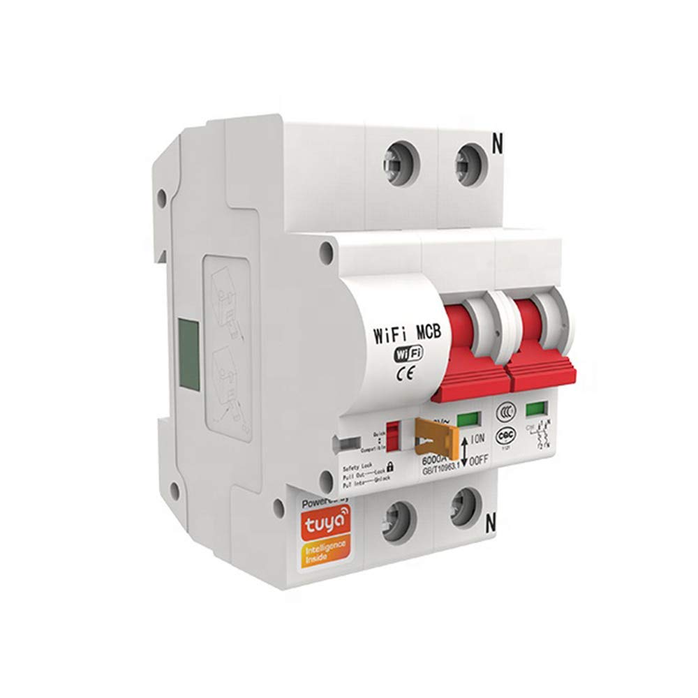 Interruttore differenziale intelligente PNI SafeHome PT802P WiFi, 3P, 100A, controllo Internet, applicazione mobile Tuya Smart