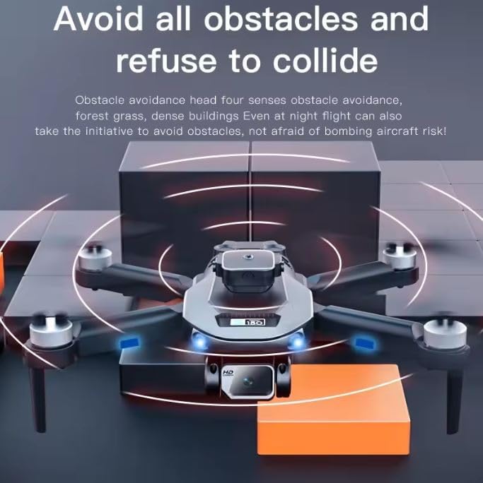 Image of Heattack Olly'S-Drone-with-4K-Camera-WiFi-FPV-1080P-HD-Dual-Foldable-RC-Drone-Altitude-Hold-Headless-Mode-Visual-Positioning-Auto-Return-App-Control-Multicolor-4 (DN13)