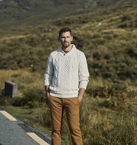 Irish 100% Super Soft Merino Wool Long Sleeve Neck Sweater for Men2