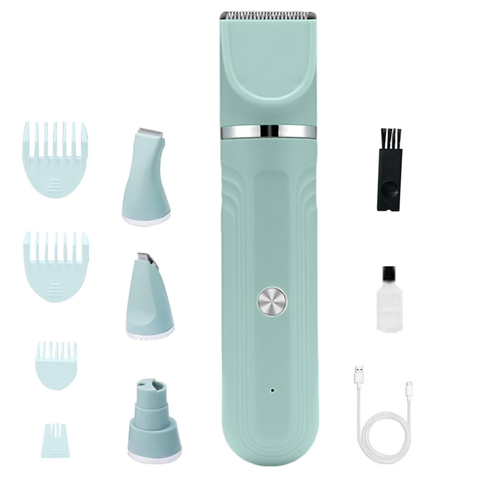 Tondeuse chien 4 en 1 silencieuse et kit de toilettage complet pour poils longs