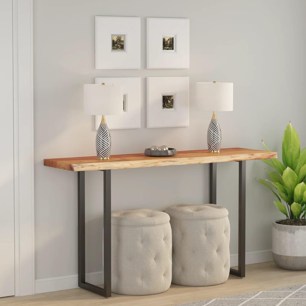 vidaXL Tablero Rectangular Madera de Acacia Borde Vivo 120x40x3,8 cm