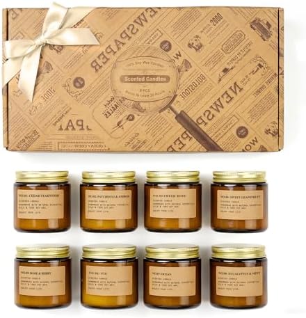 Scented Candles for Home, 8 Pack Soy Wax Candle Set, Aromatherapy...
