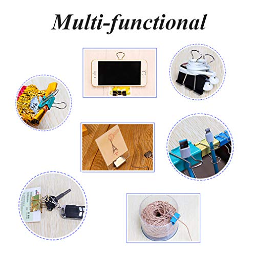 48 Pcs Large Binder Clips 1.61 inch Paper Clamps Clips Black Binder Clips Office Home Use