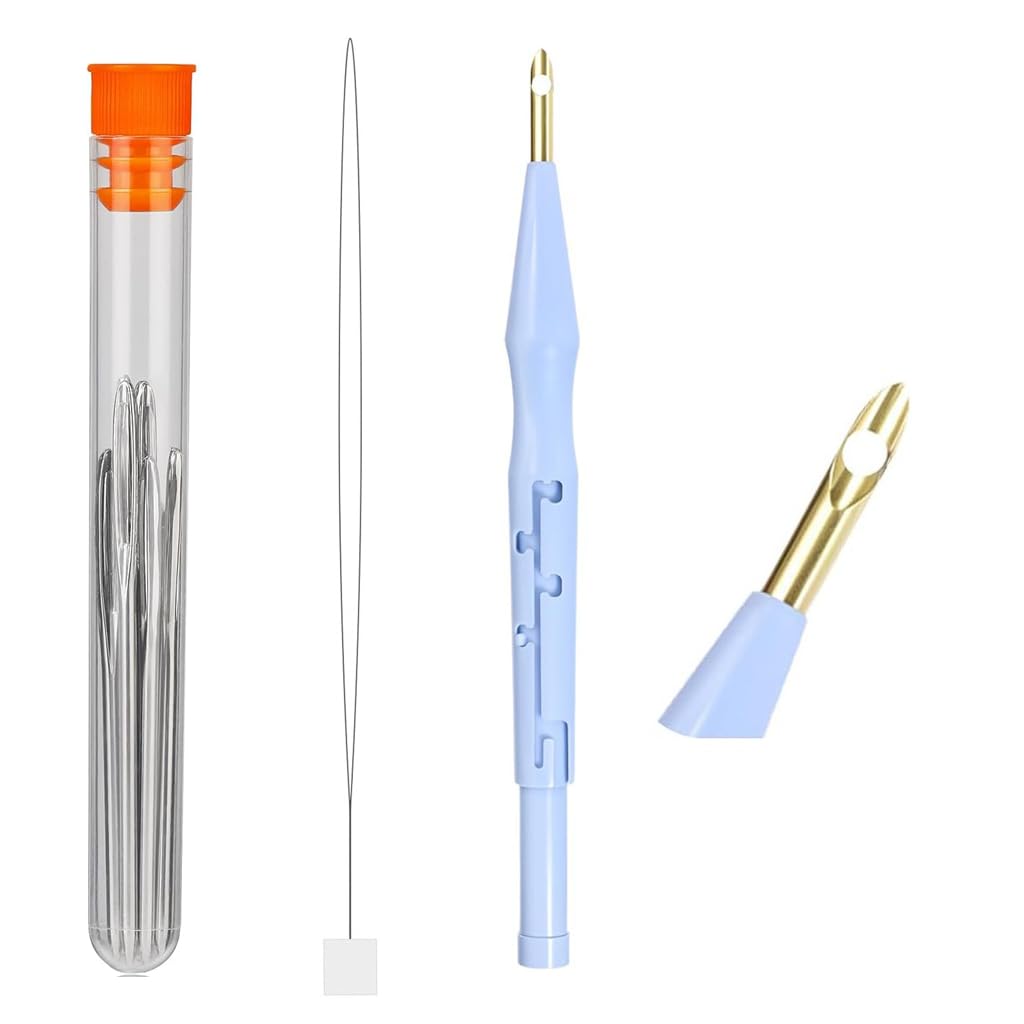 GEMSY Punch Needle Kit for Embroidery | Adjustable Punch Needle Pen with Threader | Rug Making Tool for DIY Hand Embroidery, Cross Stitch, Yarn Craft & Sewing Supplies-picture-16