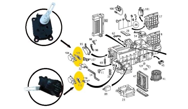 VGOL Klimaaktor A2038300033 - Für Mercedes-Benz W203 & CL203