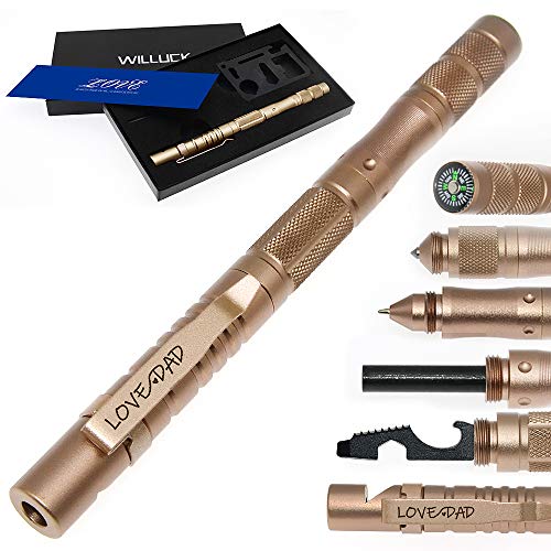 Dad Gifts from Daughter Son,Tactical Pen,Engraved Love DAD Cool & Unique Christmas Stocking Stuffers for Men,Birthday Gifts for Dad Father,Gift Box