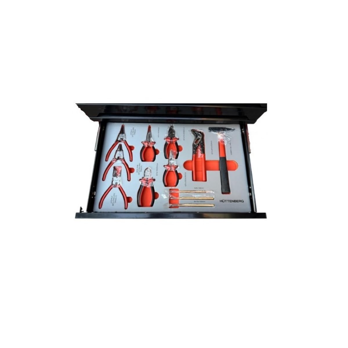 GrecoShop Carrello Porta Attrezzi con Utensili, 7 Cassetti con Organizer, Carrello Officina Professionale con Ruote, Struttura Robusta per Meccanici e Fai da Te con Chiave Dinamometrica 1/2"