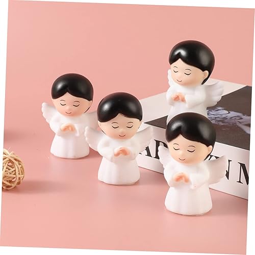 Miniatura 3 de GANAZONO 12 piezas de decoración de pastel de hada de ángel, mini figuras de resina, decoración para automóvil, niño, estatuas de querubines, mini