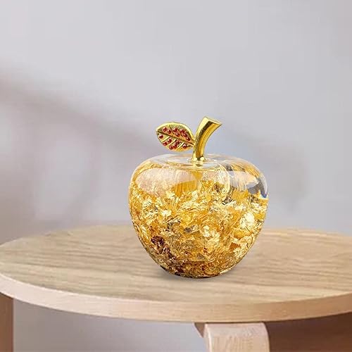 Miniatura 2 de Estatua de manzana Feng Shui, escultura dorada, centro de mesa decorativo para el hogar, para familias, amigos, parejas