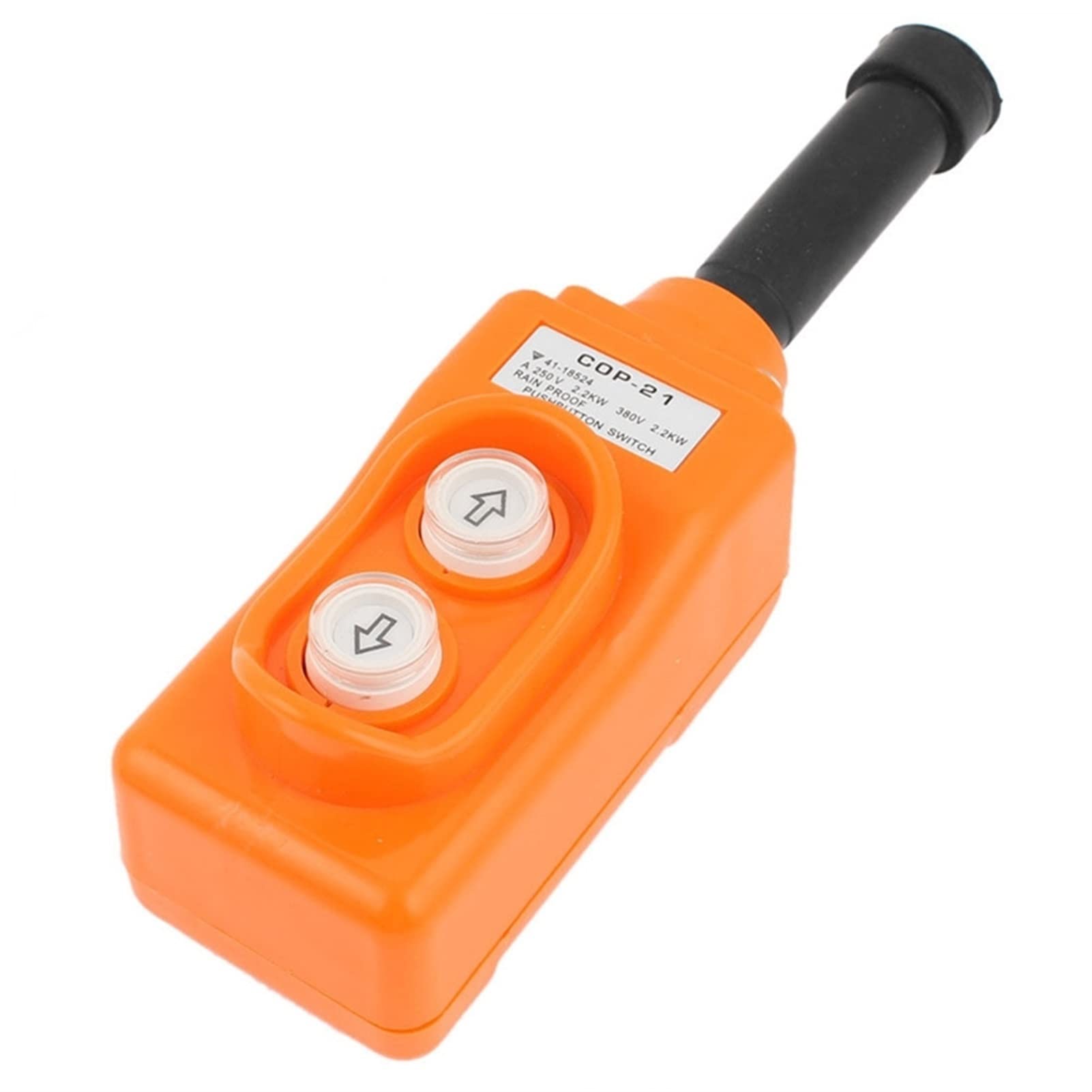 INFRI Orange Hoist Crane Pendant Pushbutton Switch Up Down Rainproof AC 380V 10A