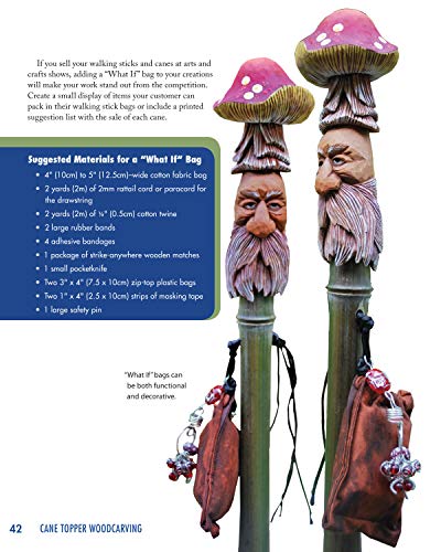 Cane Topper Woodcarving: Projects, Patterns, and Essential Techniques for Custom Canes and Walking Sticks (Fox Chapel Publishing) Step-by-Step Instructions & Expert Stickmaking Advice from Lora Irish - Image 3