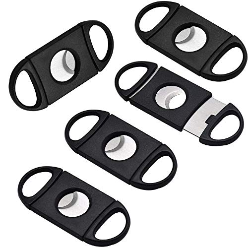 Black Plastic Guillotine Cigar Cutter Mini Cigar Cutter Portable Cigar Cutter Sstainless Steel