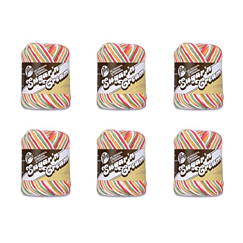Lily Sugar'N Cream Mango Madness Yarn - 6 Pack of 57g/2oz - Cotton - 4 Medium (Worsted) - 95 Yards - Knitting/Crochet