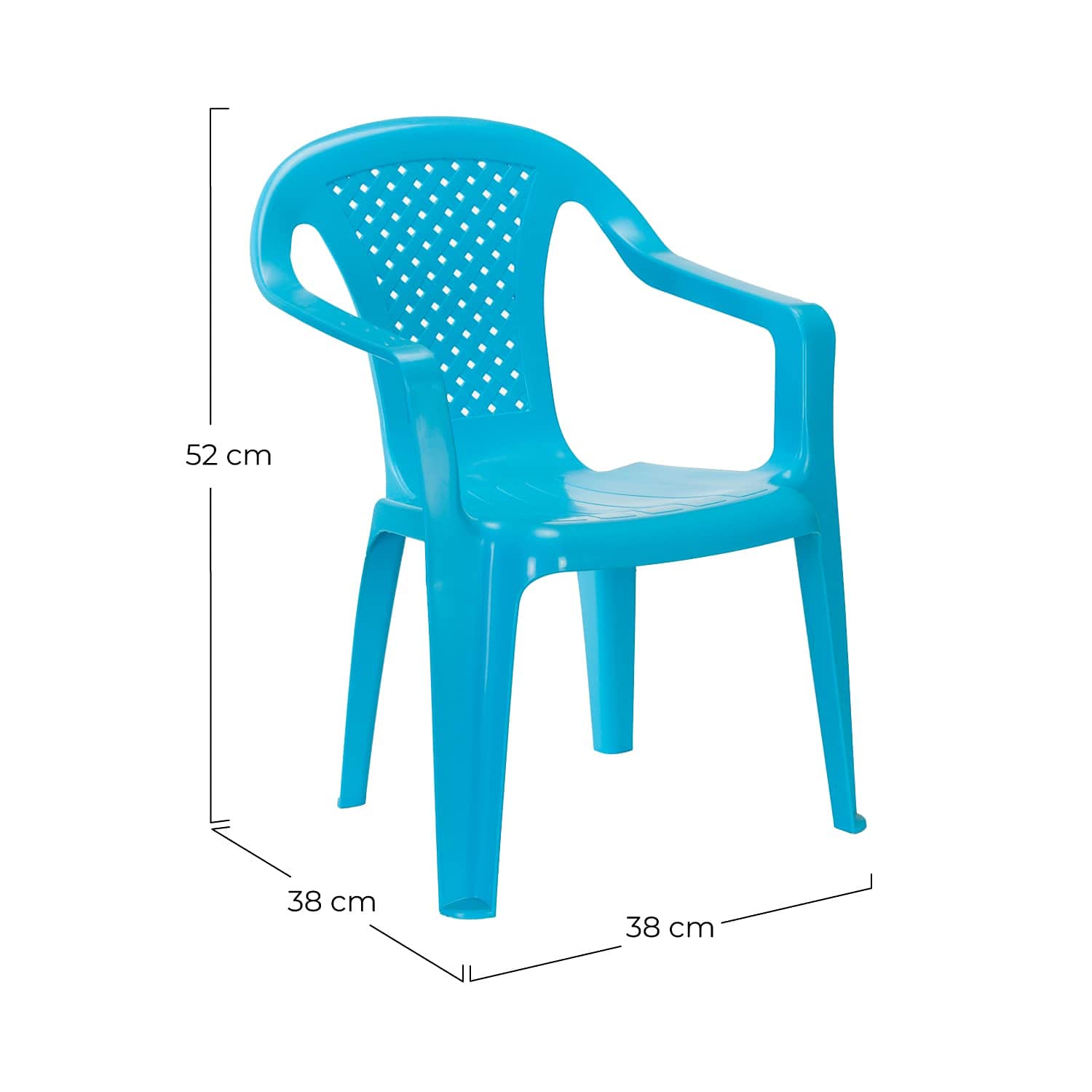 PROGARDEN Sedia, Resina Polipropilene Plastica, Blu, Regular