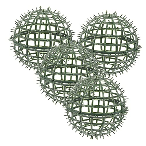BESPORTBLE Topiary Ball Frame 4pcs Artificial Grass Ball Frame Plastic Straw Cage Artificial Topiary Ball Cage