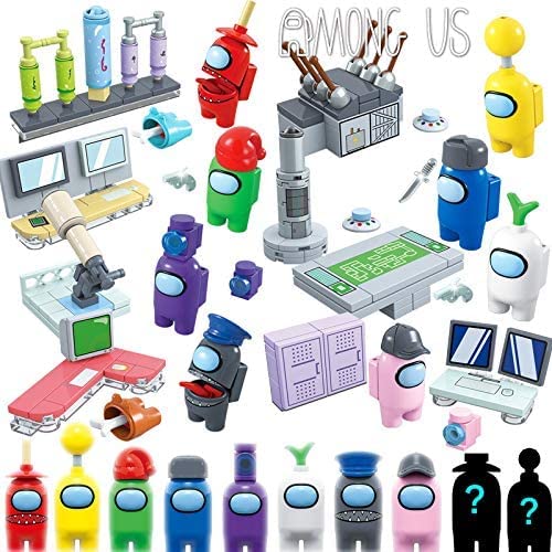8 Set Among us Toys Action Figures, Hot Game Building Blocks Bricks Kids Toy for Girls Boys