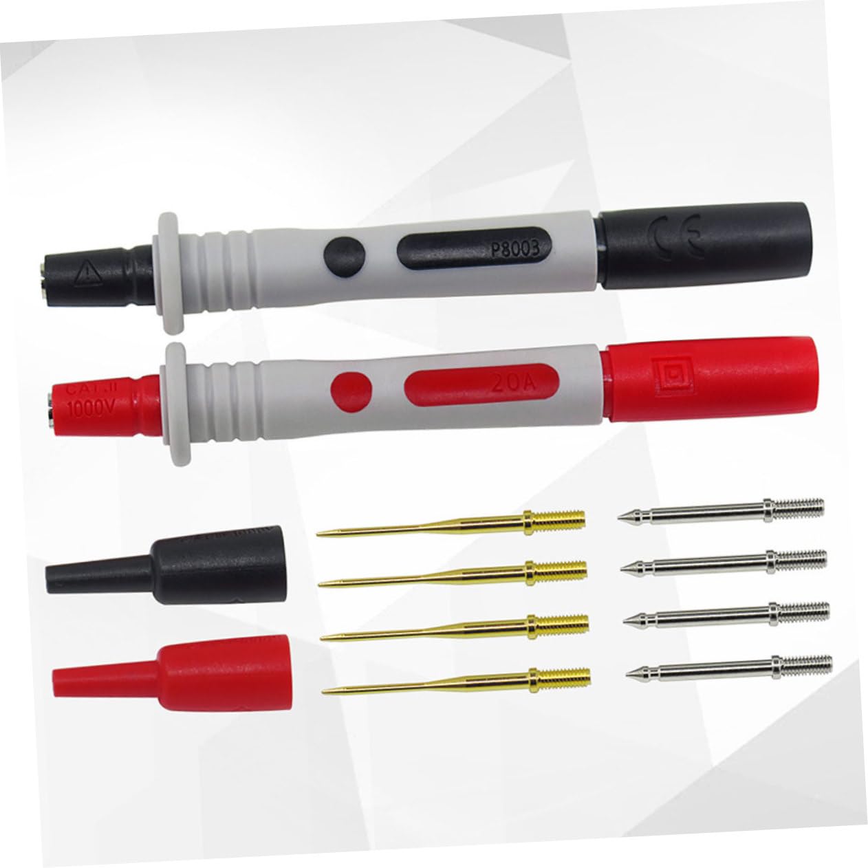 iplusmile 1set Probe Di Test Con Clip Alligatore Da Accessori Per Multimetro Penna Diagnostica Per Riparazioni Casa e Ufficio
